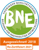 Thüringer BNE-Siegel 2018 - Re-Zertifiziert 2021